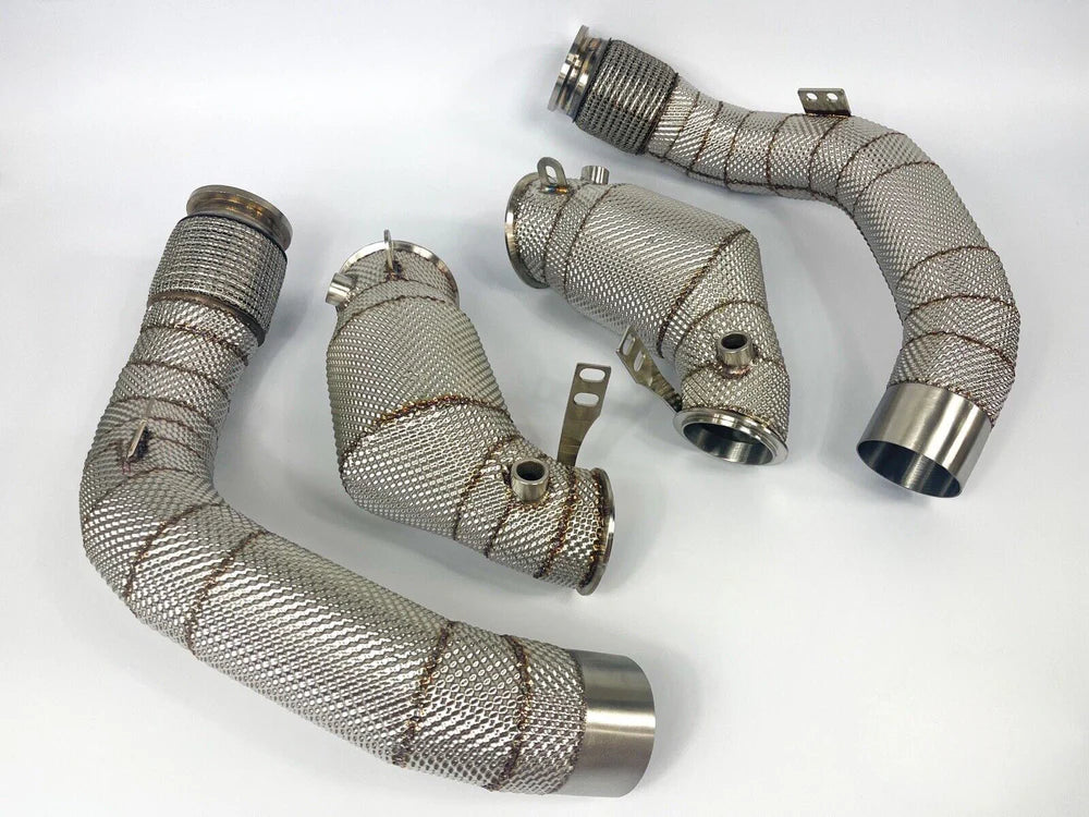 DRW -BMW F90 M5 Downpipes with 200 Cell Hi-Flow Sports Cats & Heat Shield 2018-20