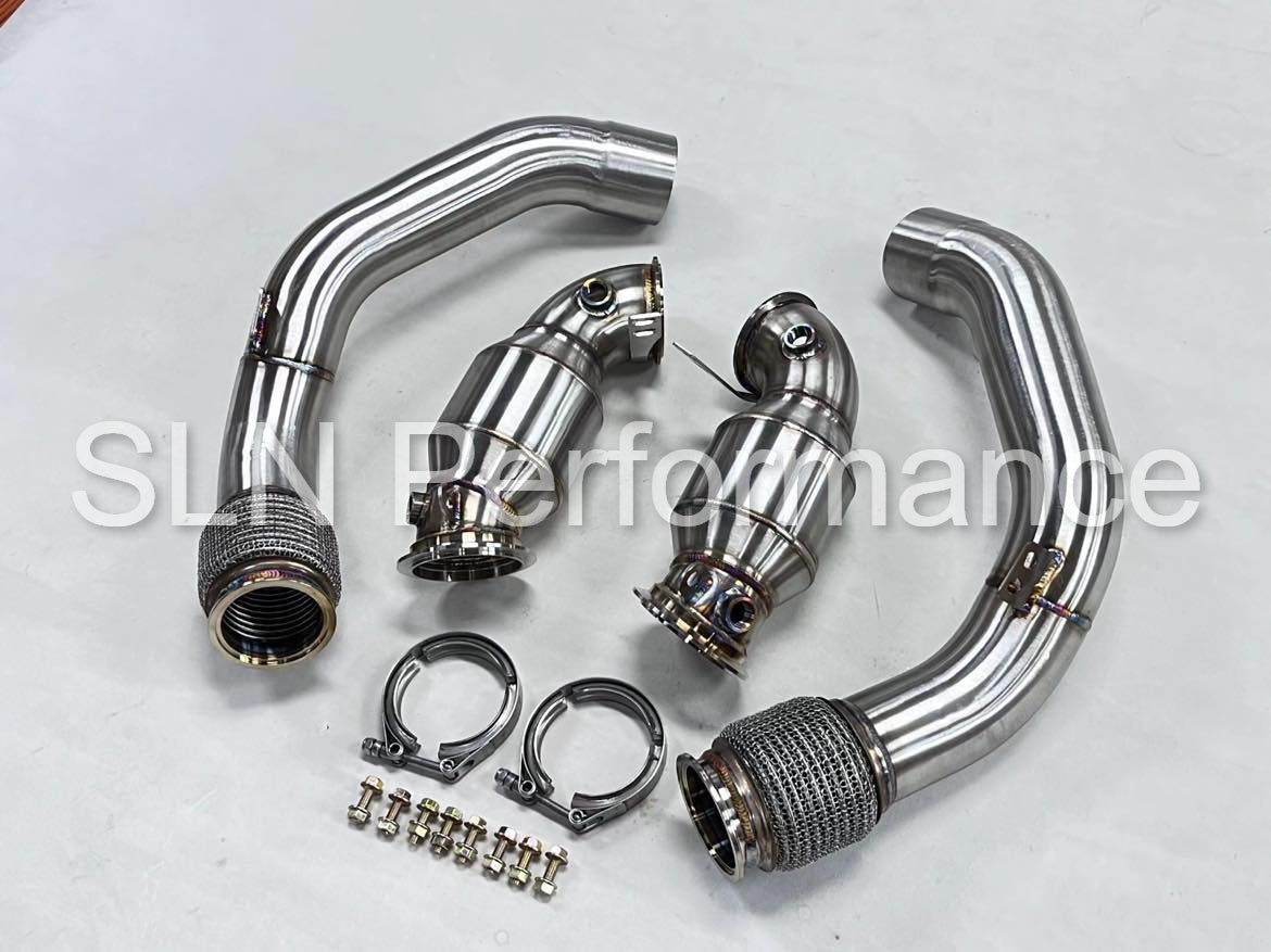 SLN BMW F90 M5 M8 Sports Cat Downpipes 2017+ | BMW F91/F92/F93 M8 S63M 2020+