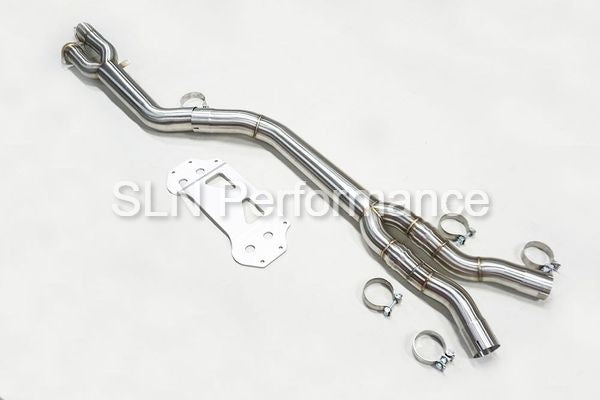 SLN BMW S58 M3 G80 M4 G82 Stainless Steel Single Mid Pipe with Under-Brace