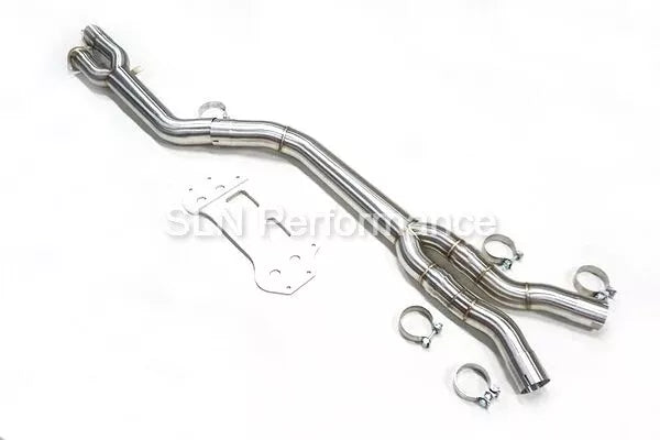 SLN BMW S58 G87 M2 Single Mid exhaust pipe with Under-Brace