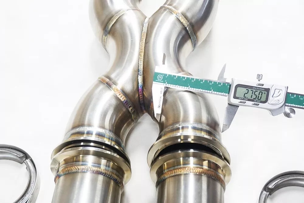 SLN BMW S55 M3 F80 M4 F82 Equal Length Mid Pipe with Underbrace Non Res