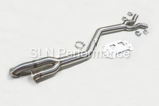 SLN BMW S58 M3 G80 M4 G82 Stainless Steel Single Mid Pipe with Under-Brace
