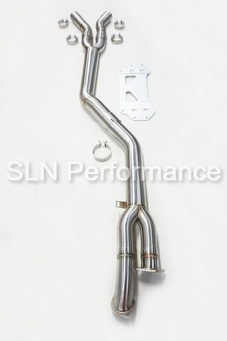 SLN BMW S58 M3 G80 M4 G82 Stainless Steel Single Mid Pipe with Under-Brace